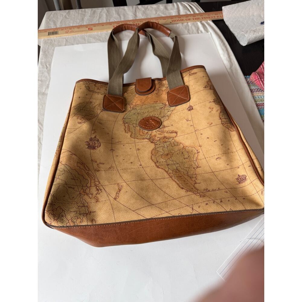 Vintage 1992 The Columbus Collection by Bogada 500th Anniversay World Map Bag - Picture 5 of 6